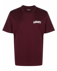 T-shirt à col rond bordeaux Carhartt WIP