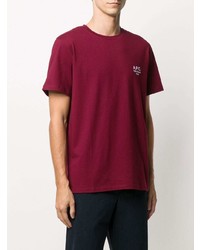 T-shirt à col rond bordeaux A.P.C.