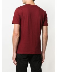 T-shirt à col rond bordeaux Calvin Klein