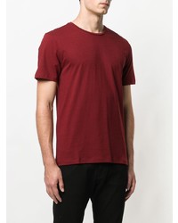 T-shirt à col rond bordeaux Calvin Klein