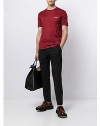 T-shirt à col rond bordeaux Emporio Armani