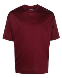 T-shirt à col rond bordeaux Emporio Armani