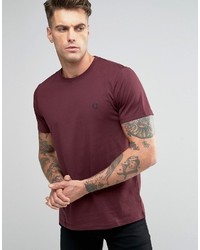 T-shirt à col rond bordeaux Fred Perry