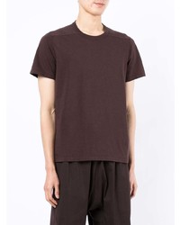 T-shirt à col rond bordeaux Rick Owens