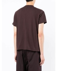 T-shirt à col rond bordeaux Rick Owens