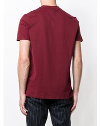 T-shirt à col rond bordeaux Calvin Klein