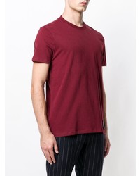 T-shirt à col rond bordeaux Calvin Klein