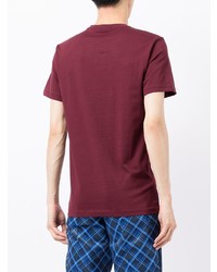 T-shirt à col rond bordeaux Fred Perry