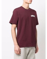 T-shirt à col rond bordeaux Carhartt WIP