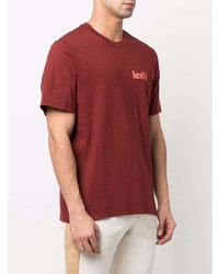 T-shirt à col rond bordeaux Levi's