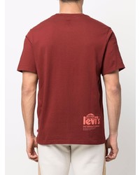 T-shirt à col rond bordeaux Levi's