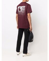 T-shirt à col rond bordeaux Carhartt WIP