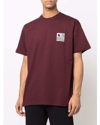 T-shirt à col rond bordeaux Carhartt WIP