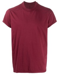 T-shirt à col rond bordeaux Rick Owens DRKSHDW