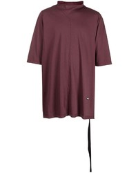 T-shirt à col rond bordeaux Rick Owens DRKSHDW