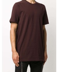 T-shirt à col rond bordeaux Rick Owens