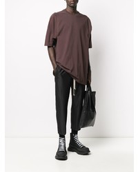 T-shirt à col rond bordeaux Rick Owens