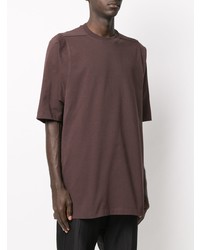 T-shirt à col rond bordeaux Rick Owens