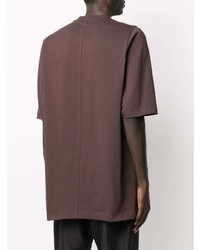 T-shirt à col rond bordeaux Rick Owens