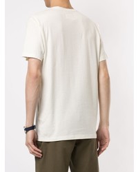 T-shirt à col rond brodé beige Kent & Curwen