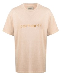 T-shirt à col rond brodé beige Carhartt WIP