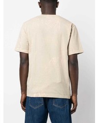 T-shirt à col rond brodé beige Études