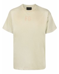 T-shirt à col rond brodé beige Fear Of God