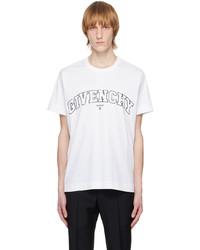 T-shirt à col rond brodé beige Givenchy