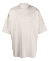 T-shirt à col rond brodé beige Gmbh