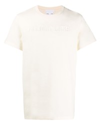 T-shirt à col rond brodé beige Helmut Lang
