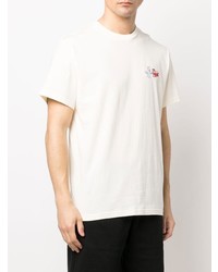 T-shirt à col rond brodé beige RIPNDIP