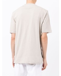 T-shirt à col rond brodé beige Tommy Hilfiger