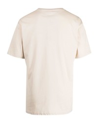 T-shirt à col rond brodé beige Tommy Jeans