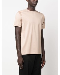 T-shirt à col rond brodé beige Karl Lagerfeld