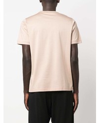 T-shirt à col rond brodé beige Karl Lagerfeld