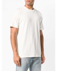 T-shirt à col rond brodé beige Diesel