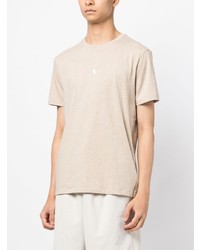 T-shirt à col rond brodé beige Polo Ralph Lauren