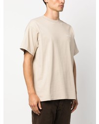 T-shirt à col rond brodé beige Carhartt WIP