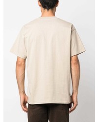 T-shirt à col rond brodé beige Carhartt WIP
