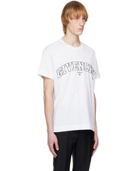 T-shirt à col rond brodé beige Givenchy