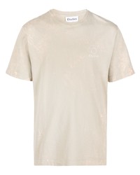 T-shirt à col rond brodé beige Études