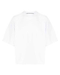 T-shirt à col rond brodé blanc Alexander Wang