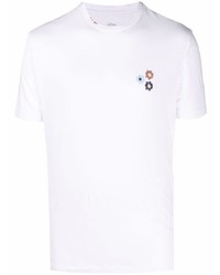 T-shirt à col rond brodé blanc Altea