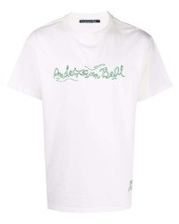T-shirt à col rond brodé blanc Andersson Bell