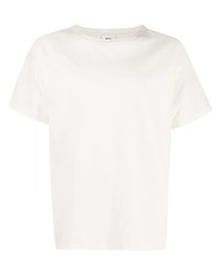 T-shirt à col rond brodé blanc Bally