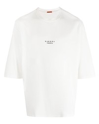 T-shirt à col rond brodé blanc Barena