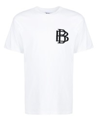 T-shirt à col rond brodé blanc Blood Brother