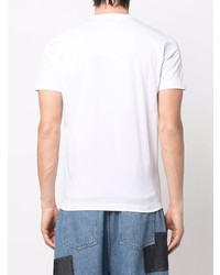 T-shirt à col rond brodé blanc DSQUARED2