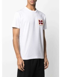 T-shirt à col rond brodé blanc DSQUARED2