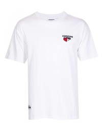 T-shirt à col rond brodé blanc Chocoolate